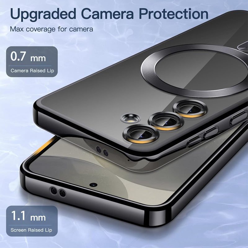 Phone Case for Samsung Galaxy S24 FE S24 Ultra S24 Plus S24 S23 S22 S21 S20 FE Magnetic Case with Camera Lens Protector