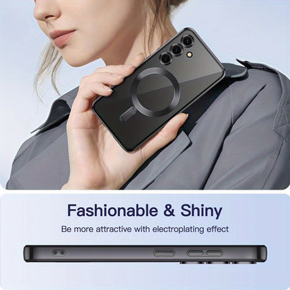 Phone Case for Samsung Galaxy S24 FE S24 Ultra S24 Plus S24 S23 S22 S21 S20 FE Magnetic Case with Camera Lens Protector