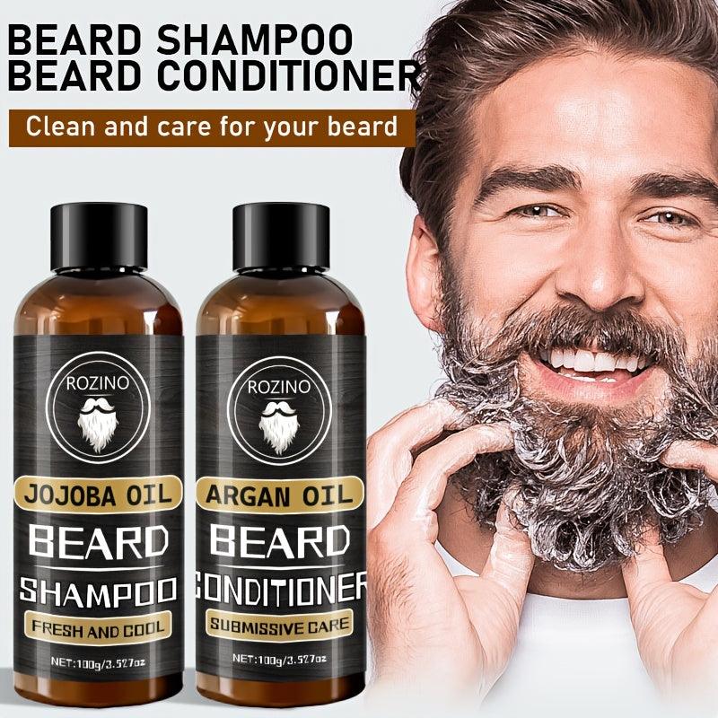 [Moisturizing Beard Care] 5pcs Moisturizing Beard Care Set, Gentle Cleaning, Suitable for Men's Beard Care