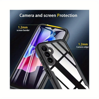 A Comprehensive Protective Case That Covers 360 Degrees, Featuring a Seamless Design for Both Front And Back Screens, Offering Transparent Dual-Sided Protection, Compatible with Samsung Galaxy A15, A16, A55, S25, S25PLUS, And