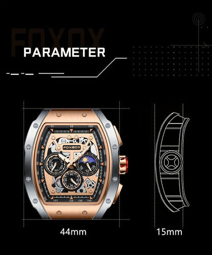 LIGE New Men's Hollow Out New Concept Wine Bucket Design Advanced Silicone Watch Strap Multifunctional Men's Sports And Leisure Calendar Electronic Watch