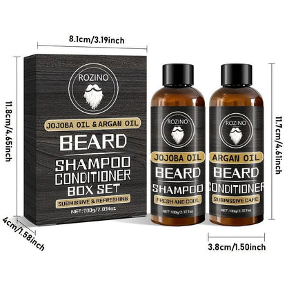 [Moisturizing Beard Care] 5pcs Moisturizing Beard Care Set, Gentle Cleaning, Suitable for Men's Beard Care