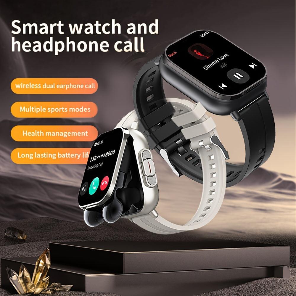 Men'S And Women'S Smart Earphone Watches Support Wireless Calls, Custom Dial Switching, Multiple Sports Modes, LED Lights, Calendar Calculator, Mini Games, Etc. Men'S And Women'S Holiday Gifts, Christmas Gifts