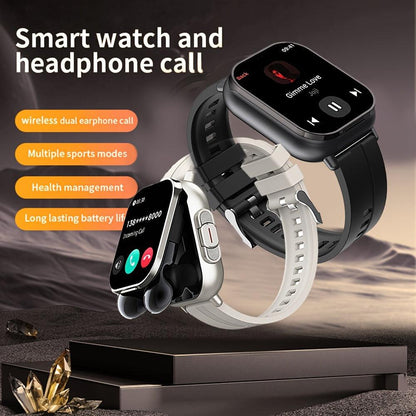 Men'S And Women'S Smart Earphone Watches Support Wireless Calls, Custom Dial Switching, Multiple Sports Modes, LED Lights, Calendar Calculator, Mini Games, Etc. Men'S And Women'S Holiday Gifts, Christmas Gifts