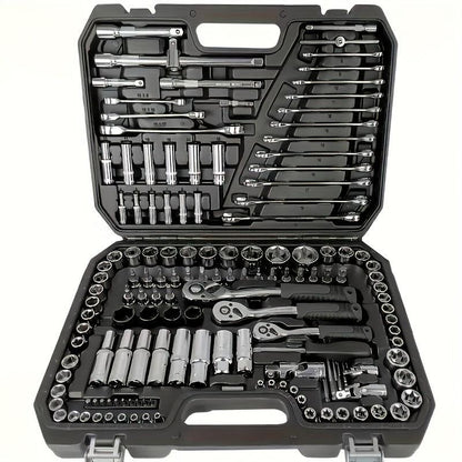 3pcs Premium Automotive Tool Set, 46/53/150pcs Upgrade, Multi-Functional Maintenance Kit for Cars, Motorcycles, and Industrial Equipment, Home Repair Toolbox, No Battery Required