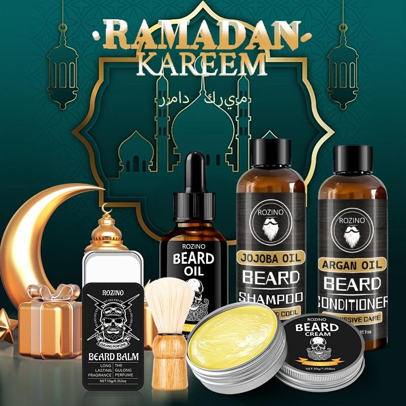 [Moisturizing Beard Care] 5pcs Moisturizing Beard Care Set, Gentle Cleaning, Suitable for Men's Beard Care