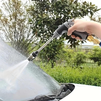 [High-Pressure Car Wash Spray Gun] Versatile High-Pressure Car Wash Spray Gun with Quick Connect Adapters - Perfect for Pets & Outdoor Cleaning, Includes 3/4" & 1/2" Hose Nozzles