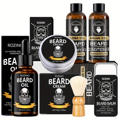 [Moisturizing Beard Care] 5pcs Moisturizing Beard Care Set, Gentle Cleaning, Suitable for Men's Beard Care