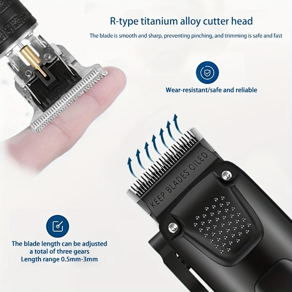 3pcs/1set Professional Hair and Beard Beauty Kit Including Electric Shaver and T-shaped Blade Trimmer Professional, Precision Trimmer Set, Men's Hair Clipper and Trimmer Set Very Suitable for Personal Use