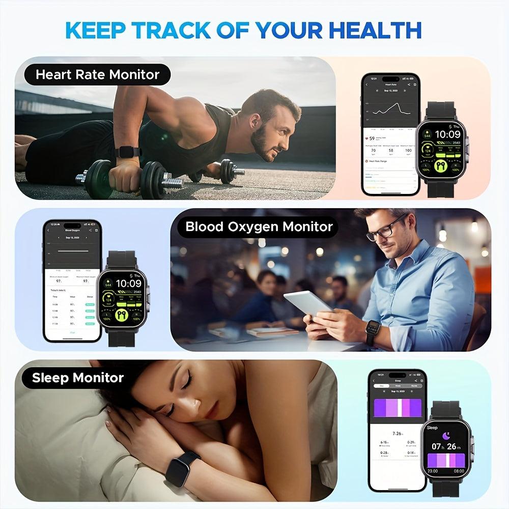 Men'S And Women'S Smart Earphone Watches Support Wireless Calls, Custom Dial Switching, Multiple Sports Modes, LED Lights, Calendar Calculator, Mini Games, Etc. Men'S And Women'S Holiday Gifts, Christmas Gifts