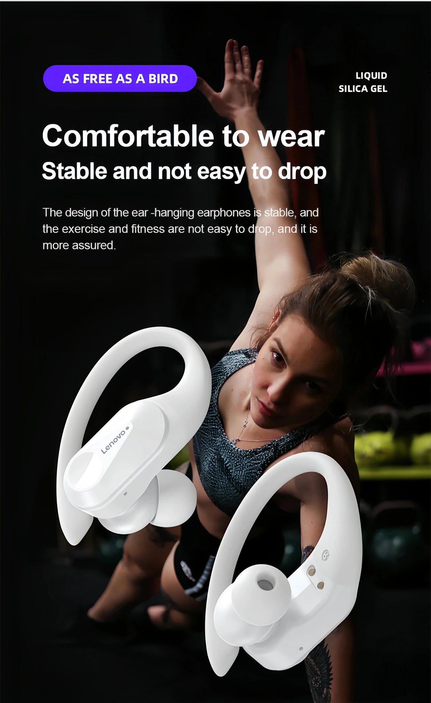 Lenovo LP75 Wireless Earbuds | High-Fidelity Audio | 13Mm Driver Capacity | Touch Controls | Noise Reduction | Quick Charging | Lightweight And Comfortable | Ideal for Sports And Phone Calls | Intelligent LED Indicator