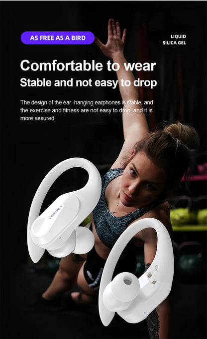 Lenovo LP75 Wireless Earbuds | High-Fidelity Audio | 13Mm Driver Capacity | Touch Controls | Noise Reduction | Quick Charging | Lightweight And Comfortable | Ideal for Sports And Phone Calls | Intelligent LED Indicator