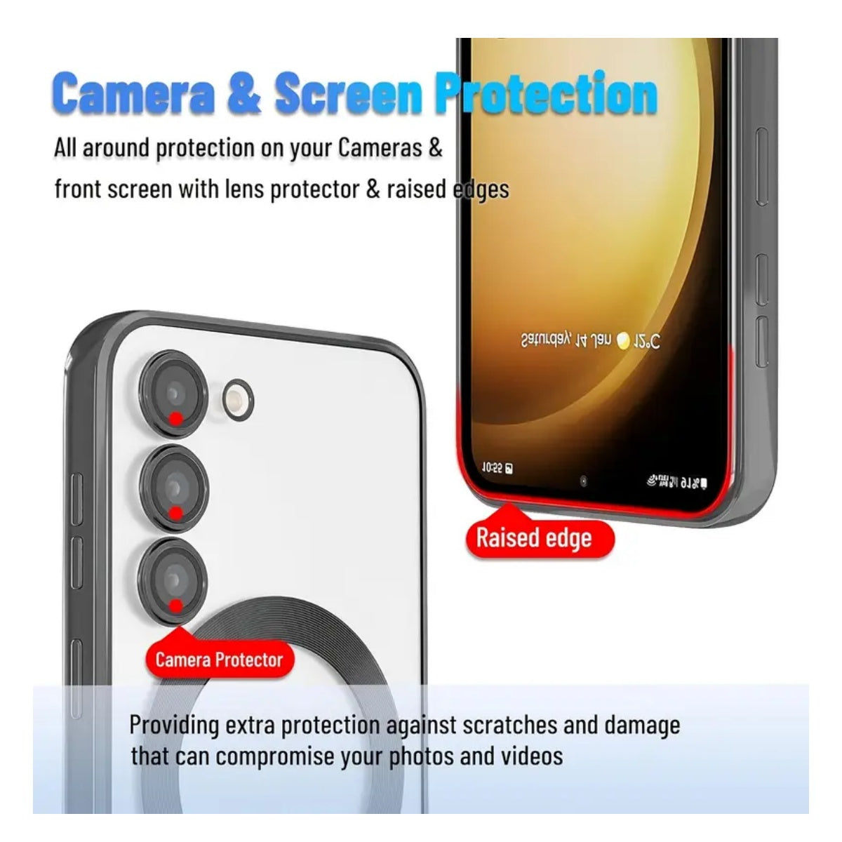 Luxury Wireless Charge Magnetic Case for Samsung Galaxy A16 A36 A06 A55 A35 A25 A15 A05S with Lens Protection Plating Clear Shockproof TPU Case