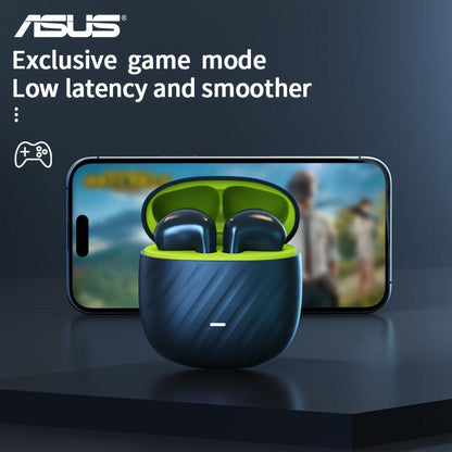 Asus Wireless Earphones with Microphone, Charging Case for Calls, Gaming, and Music, Multi-Functional Switching, Immersive High-Quality Sound, New In-Ear Design with Charging Case.