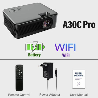 Good MINI Projector A30C Pro Smart TV Box Home Theater Projectors Cinema Mirror Phone LED Video Projector for Home 4k Video