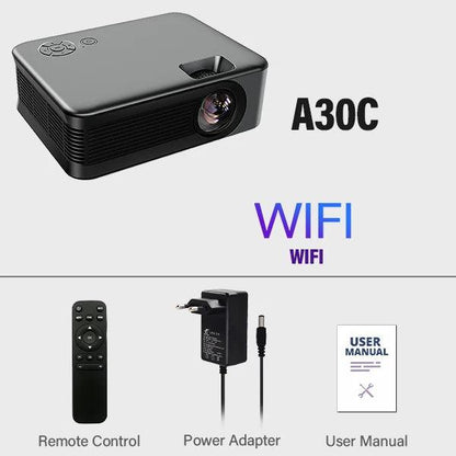 Good MINI Projector A30C Pro Smart TV Box Home Theater Projectors Cinema Mirror Phone LED Video Projector for Home 4k Video