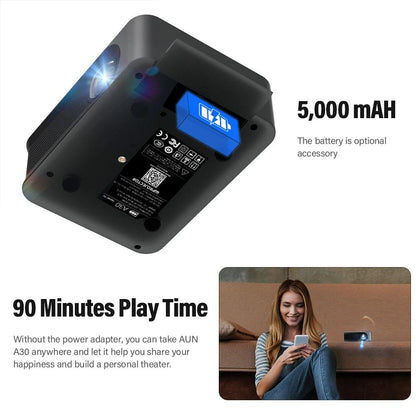 Good MINI Projector A30C Pro Smart TV Box Home Theater Projectors Cinema Mirror Phone LED Video Projector for Home 4k Video