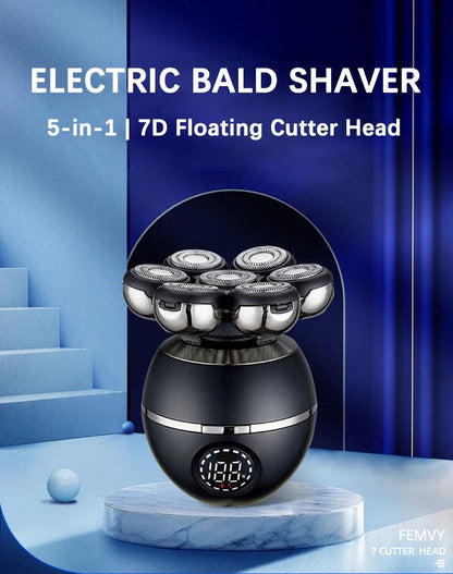 Electric Shaver 7D Floating Cutter Head Base Charging Portable Men Beard Trimmer Clipper Rechargeable Bald Head Electric Razor