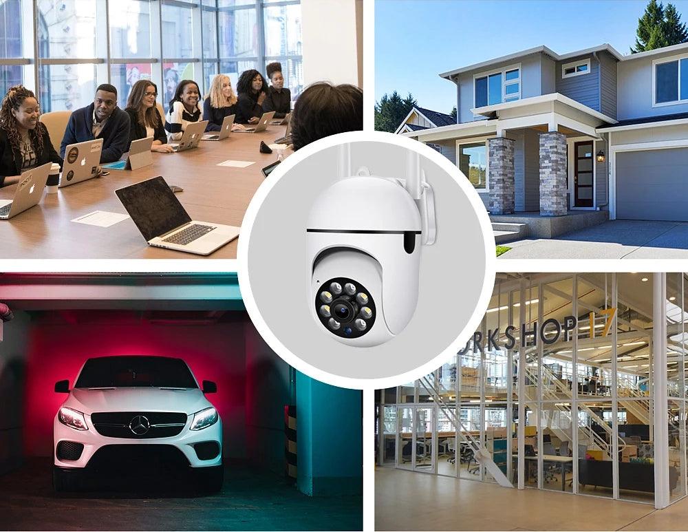 Bulb Surveillance Camera Night Vision Full Color Automatic Human Tracking Home Panoramic Wifi E27 Video Security Monitor Camera