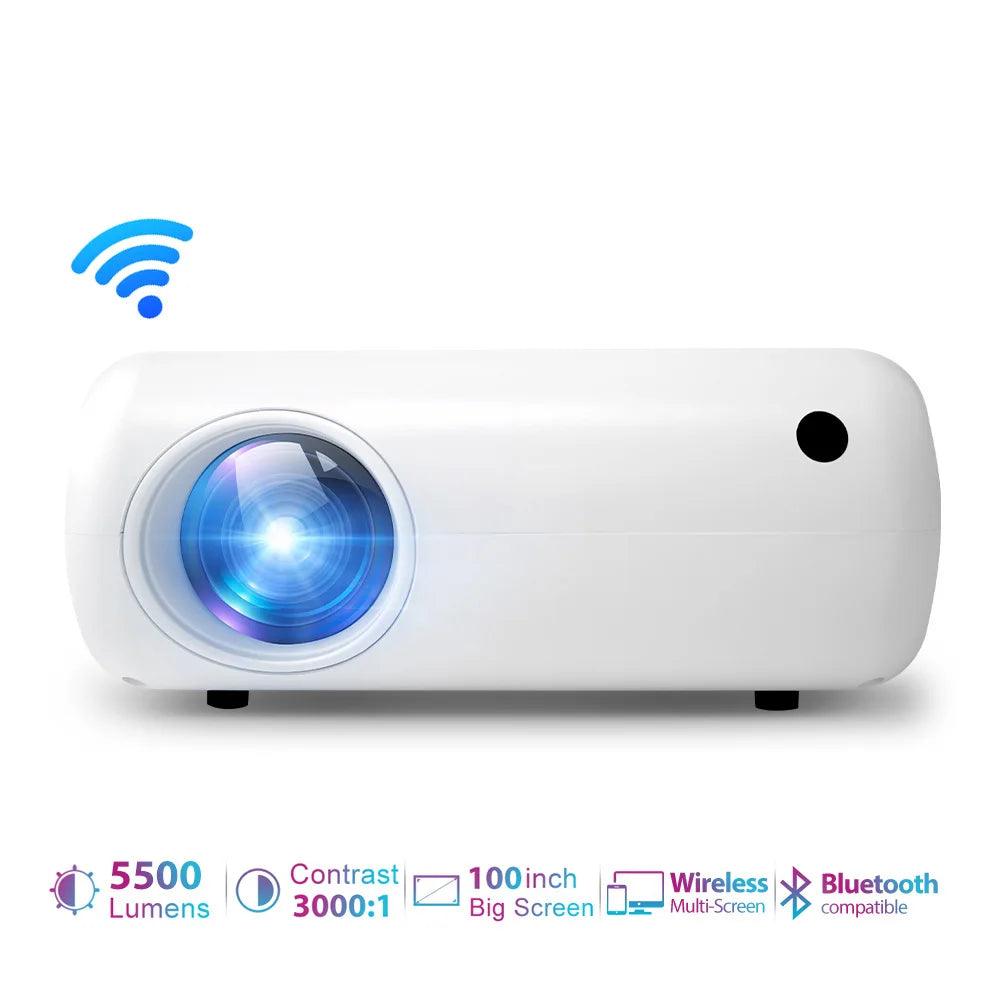 Top! Mini WIFI Projector for Home For HD 1080P 5500-Lumen Bluetooth-compatible Video Projector Smart Home Beamer Cinema PG400