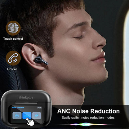 Original Thinkplus Wireless Bluetooth Earphones, Noise Reduction, LED Touch Screen Control