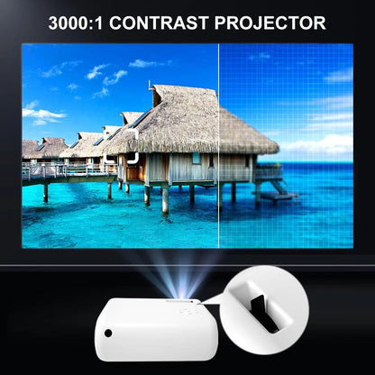 Top! Mini WIFI Projector for Home For HD 1080P 5500-Lumen Bluetooth-compatible Video Projector Smart Home Beamer Cinema PG400