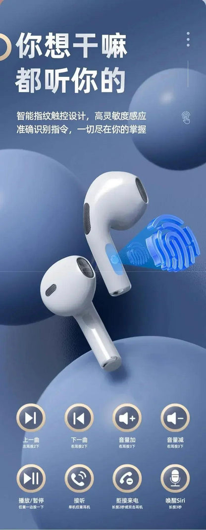 Original Band Air Pro 6 Earphone TWS 9D HIFI Headset Bluetooth Music Earbuds For IPhone IOS Android Wireless Pods Headphones