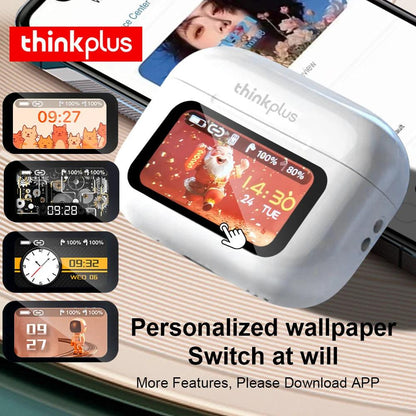 Original Thinkplus Wireless Bluetooth Earphones, Noise Reduction, LED Touch Screen Control