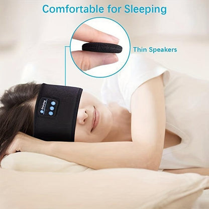 XMSJ Wireless Sleep Headphones Headband – Soft, Elastic, Comfortable 3-in-1 Wireless Music Eye Mask for Side Sleepers, Noise Isolation, Volume Control, USB Charging, Ideal for Exercise & Gaming, Wireless Headphones