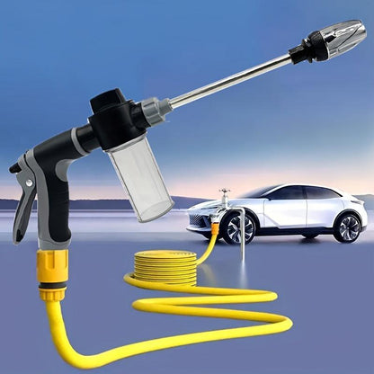 [High-Pressure Car Wash Spray Gun] Versatile High-Pressure Car Wash Spray Gun with Quick Connect Adapters - Perfect for Pets & Outdoor Cleaning, Includes 3/4" & 1/2" Hose Nozzles