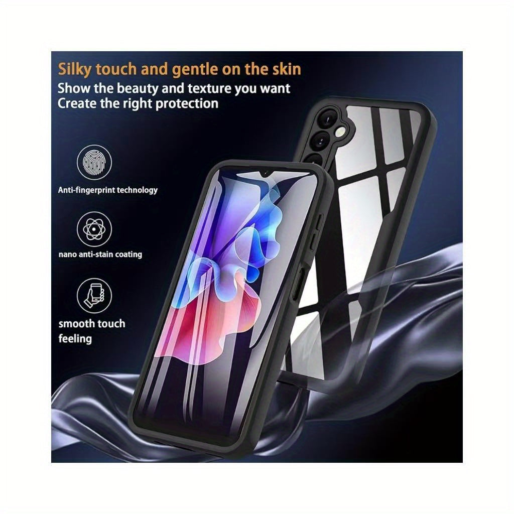 A Comprehensive Protective Case That Covers 360 Degrees, Featuring a Seamless Design for Both Front And Back Screens, Offering Transparent Dual-Sided Protection, Compatible with Samsung Galaxy A15, A16, A55, S25, S25PLUS, And