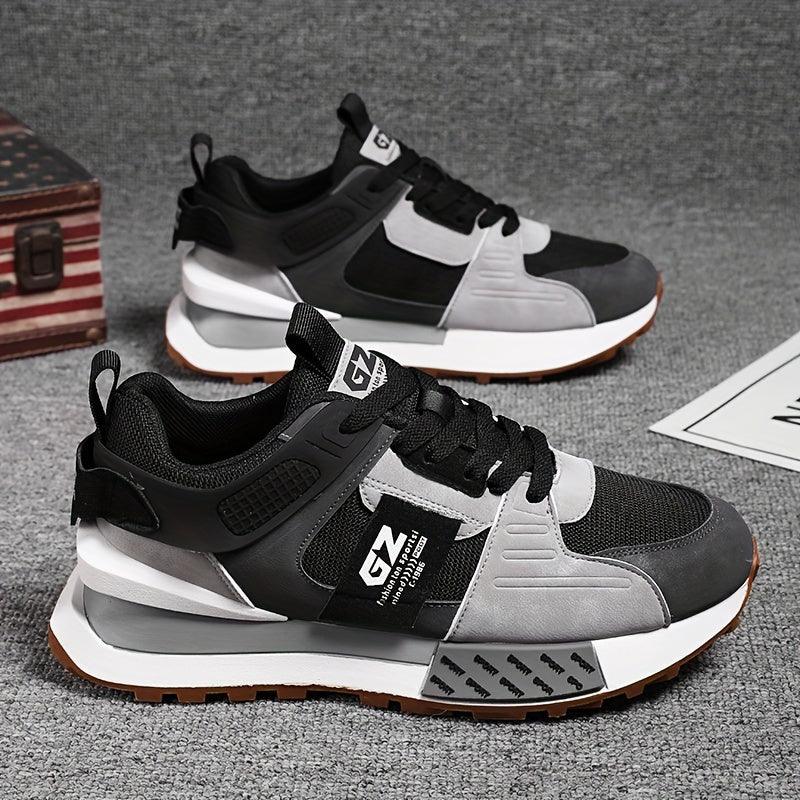 Men's Trendy Street Style Color Block Breathable Chunky Shoes, Comfy Non Slip Durable Soft Sole Dad Shoes, Men's Summer Footwear