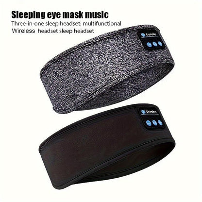 XMSJ Wireless Sleep Headphones Headband – Soft, Elastic, Comfortable 3-in-1 Wireless Music Eye Mask for Side Sleepers, Noise Isolation, Volume Control, USB Charging, Ideal for Exercise & Gaming, Wireless Headphones