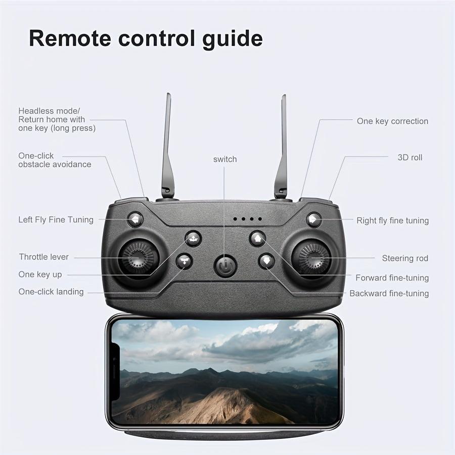 Foldable E99 Drone With Camera - Remote Control Drone Toys For Beginners, Indoor And Outdoor Affordable UAV - Men's Gifts, Christmas Halloween Thanksgiving