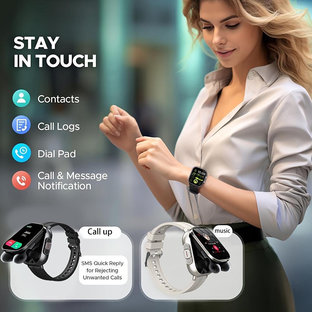 Men'S And Women'S Smart Earphone Watches Support Wireless Calls, Custom Dial Switching, Multiple Sports Modes, LED Lights, Calendar Calculator, Mini Games, Etc. Men'S And Women'S Holiday Gifts, Christmas Gifts