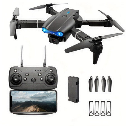 Foldable E99 Drone With Camera - Remote Control Drone Toys For Beginners, Indoor And Outdoor Affordable UAV - Men's Gifts, Christmas Halloween Thanksgiving