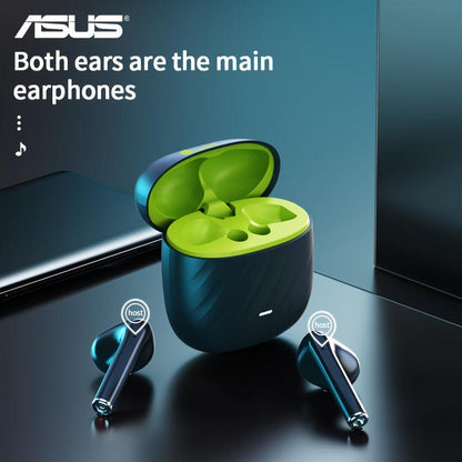 Asus Wireless Earphones with Microphone, Charging Case for Calls, Gaming, and Music, Multi-Functional Switching, Immersive High-Quality Sound, New In-Ear Design with Charging Case.