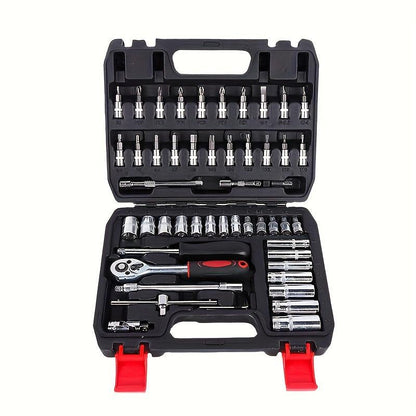 3pcs Premium Automotive Tool Set, 46/53/150pcs Upgrade, Multi-Functional Maintenance Kit for Cars, Motorcycles, and Industrial Equipment, Home Repair Toolbox, No Battery Required