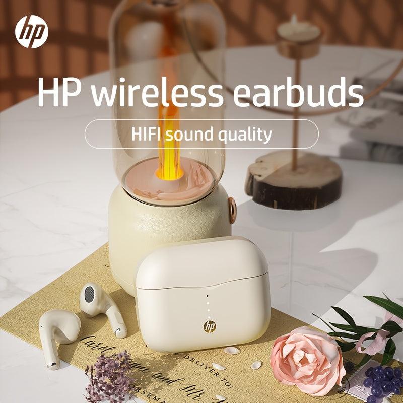 HP True Wireless Earbuds, in Ear Light-Weight Headphones Built-in Microphone, Immersive Premium Sound Long Distance Connection Headset with Charging Case- Comfortable for iPhone& Android