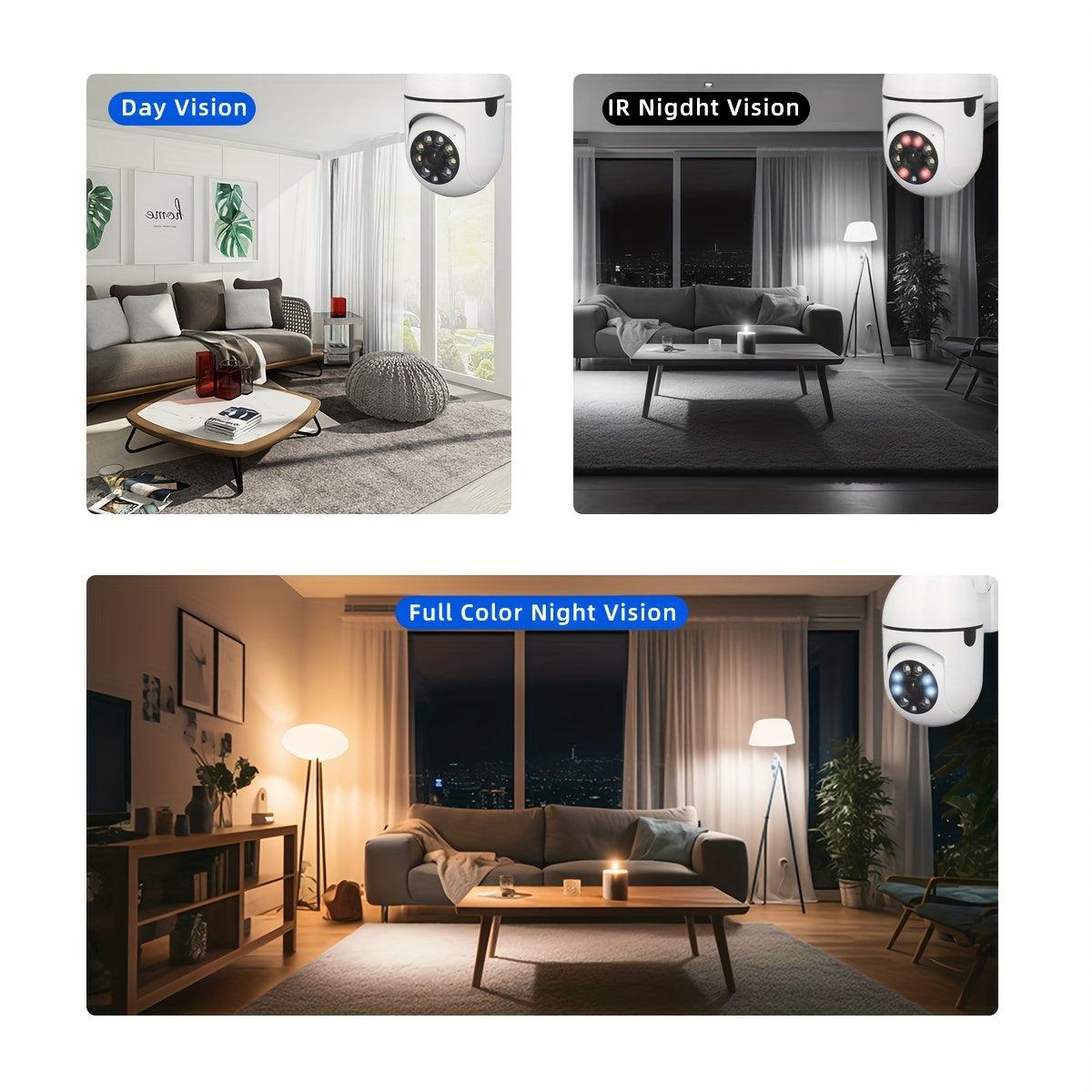 JOOAN 1080P HD Smart Home Security Camera with Full-Color Night Vision, Two-Way Audio, PTZ, Motion Tracking, and 360° View - Wall Mount Wi-Fi Cam for Youngsters, Elderly, and Pets Safety, Indoor Security Camera