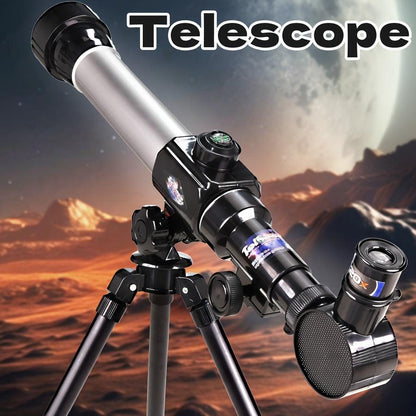 High-definition high-magnification entry-level portable monocular telescope for astronomy, star-finding mirror, high-definition low-light night vision, stargazing, moon viewing, suitable for adults and teenagers, star-finding